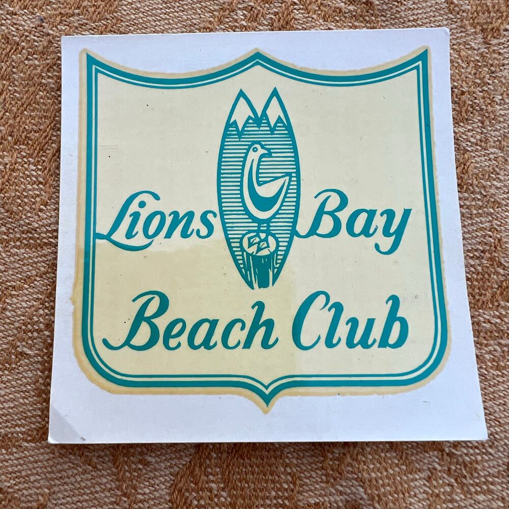 Lions Bay Beach Club Sticker